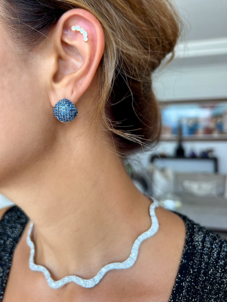 Sapphire Sphere Earrings