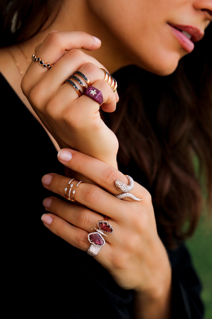 Black Diamond Band Ring