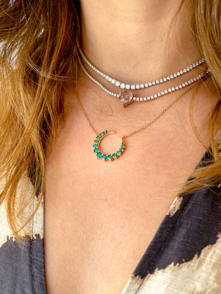 Emerald Moonsharp Necklace