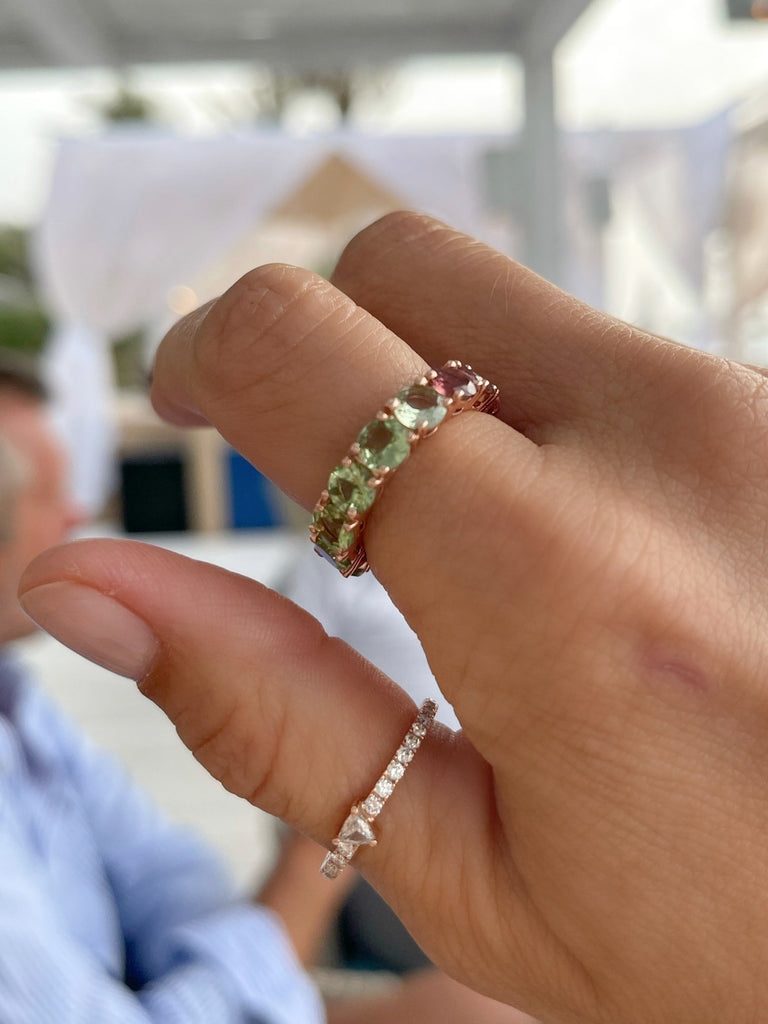 Eternity Ring with Triangle Diamond
