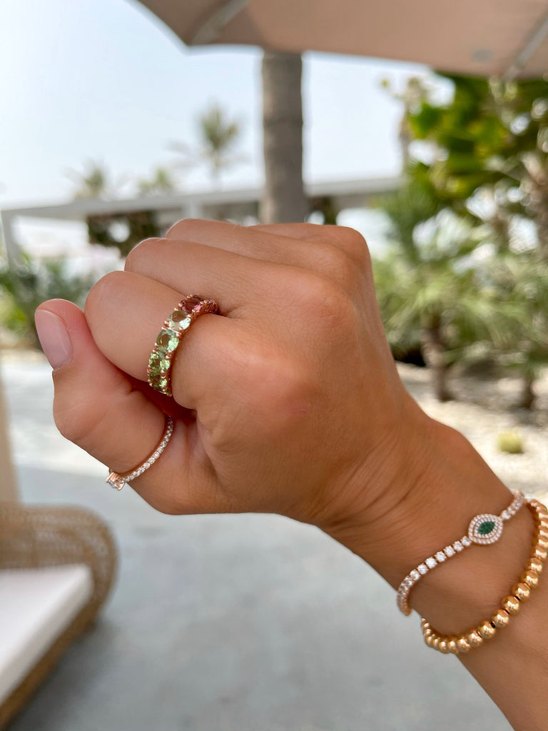Eternity Ring with Triangle Diamond