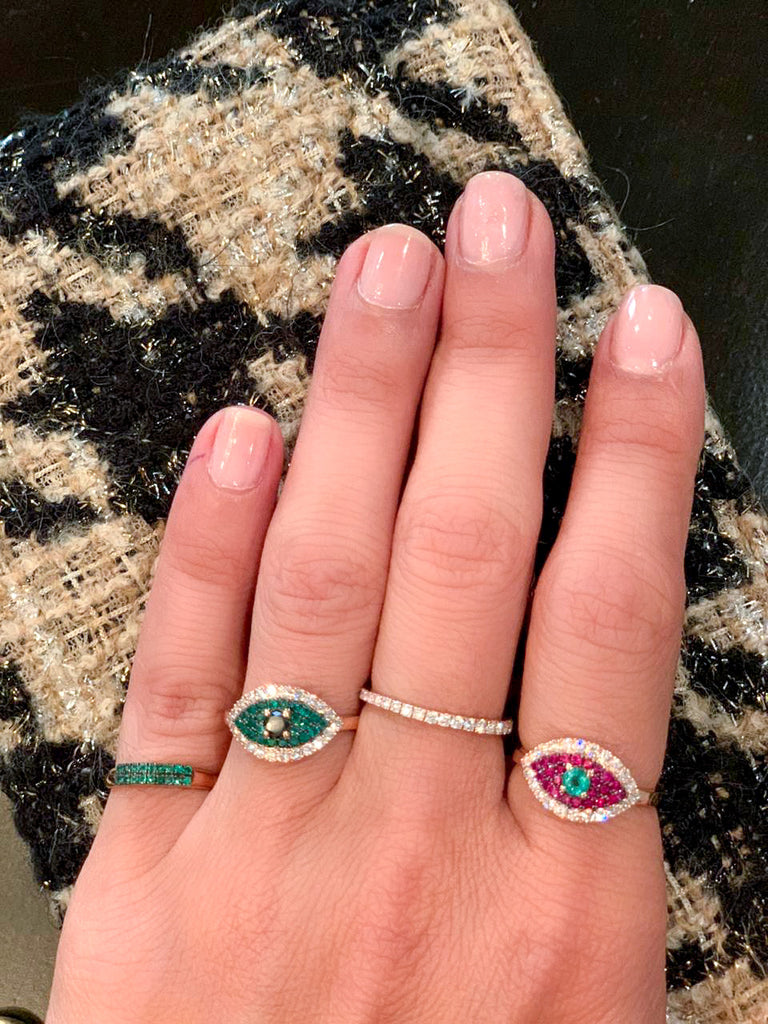 Pink Evil Eye Ring - LimeLiteJewellery.com