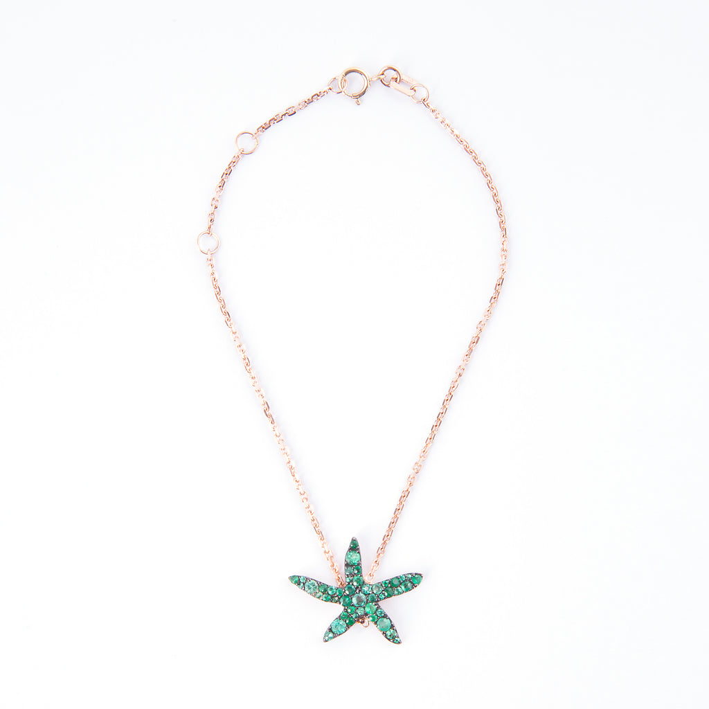 Pink, Green or Blue Seastar Bracelet - LimeLiteJewellery.com