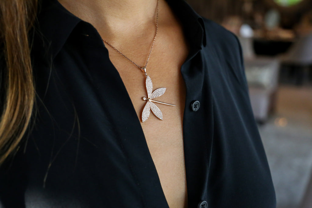 Dragonfly Pendant - LimeLiteJewellery.com