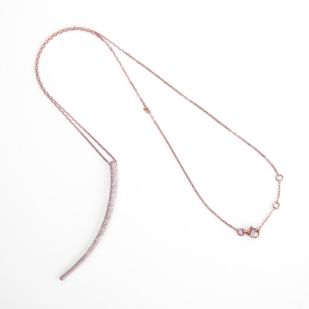 Diamond Tusk Necklace - LimeLiteJewellery.com