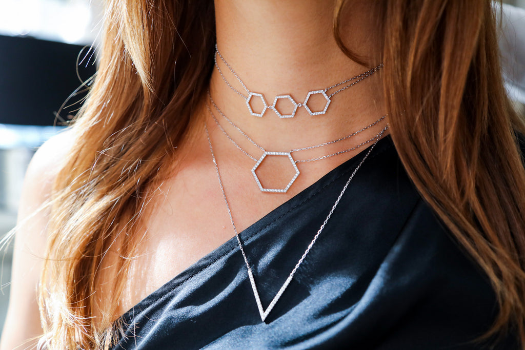 V Necklace - LimeLiteJewellery.com