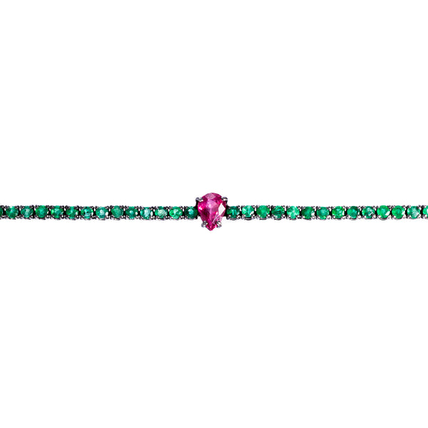 Emerald & Ruby Tennis Bracelet