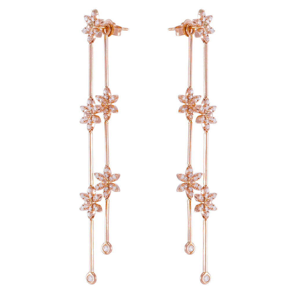 Double Petal Drop Earrings