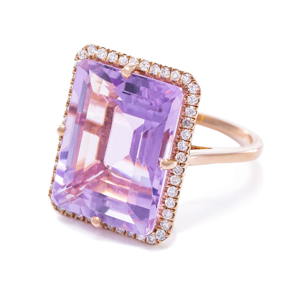 Amethyst & Diamond Cocktail Ring