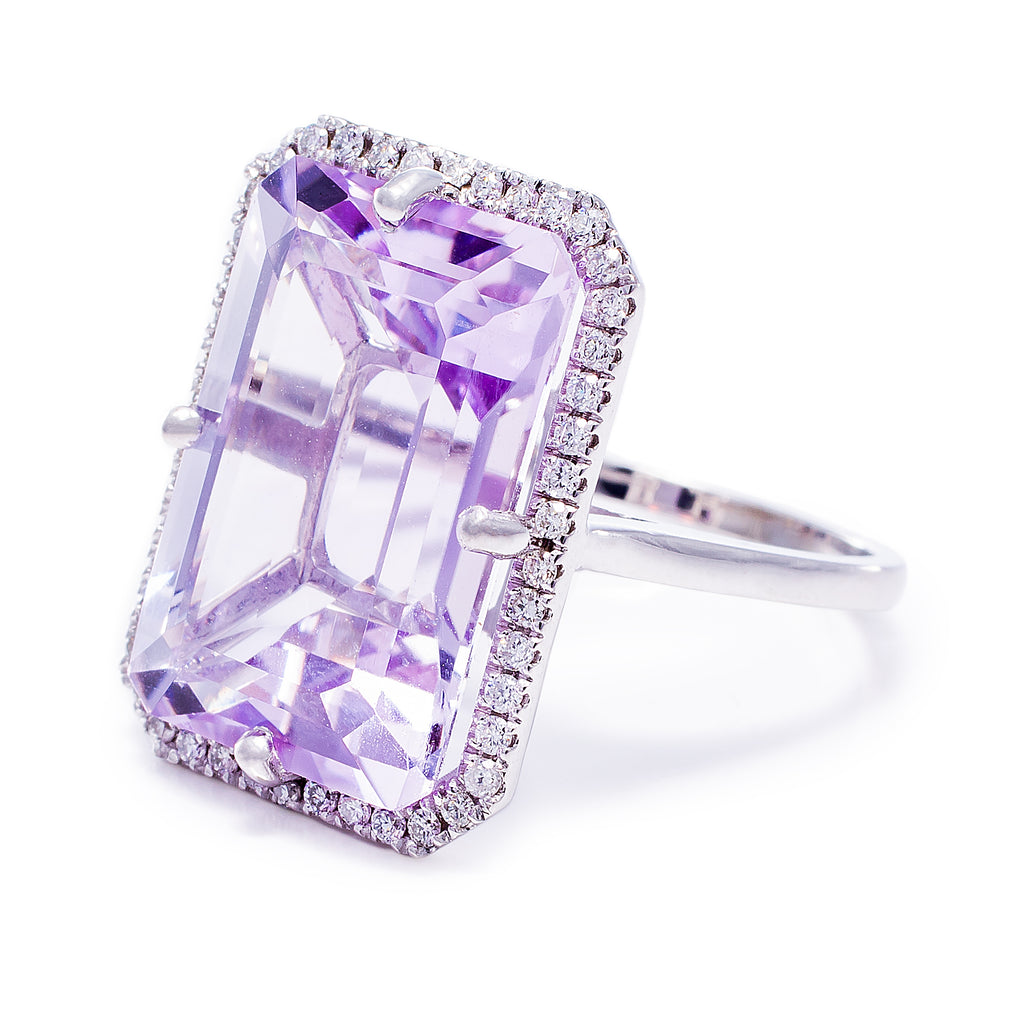 Amethyst & Diamond Cocktail Ring