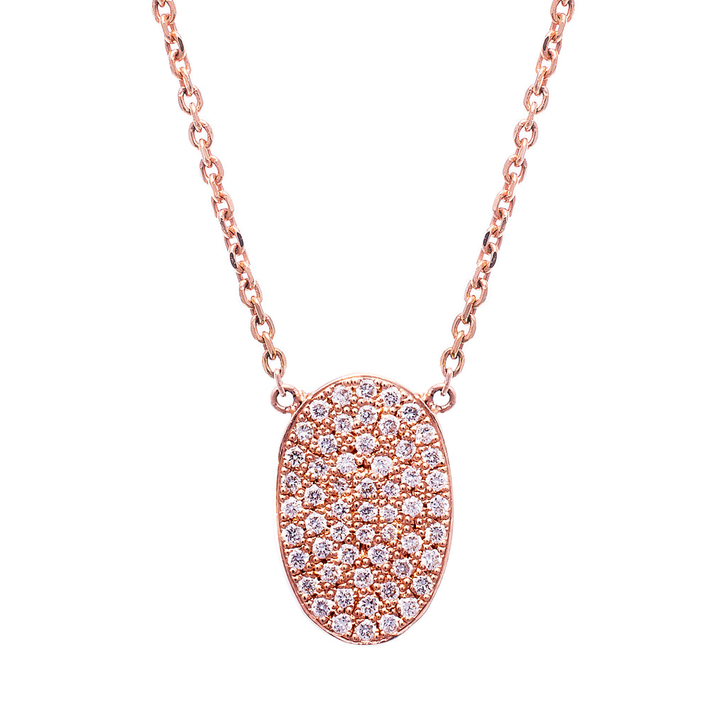 Oval Pave Necklace