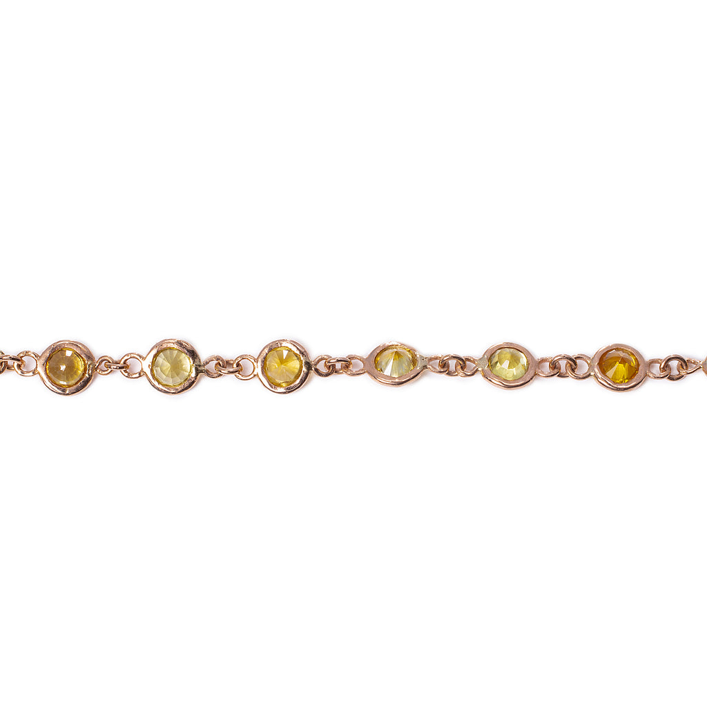 Yellow Sapphire Bezel Bracelet