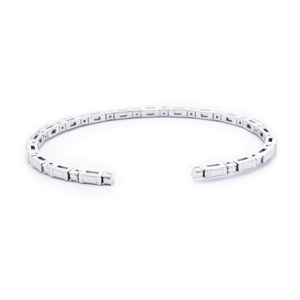 Bendy Baguette Bangle - LimeLiteJewellery.com
