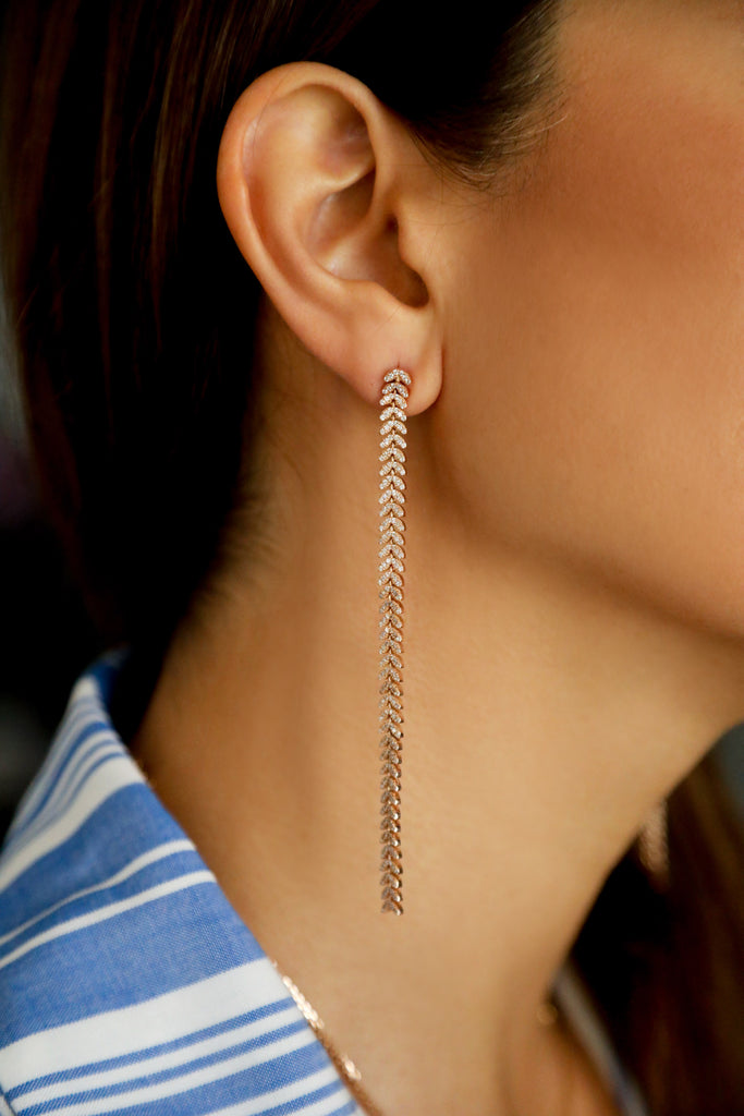 Long Wheat Earrings - LimeLiteJewellery.com