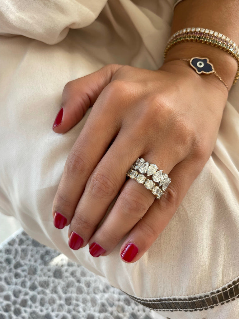 Pear-Shaped Diamond Eternity Ring