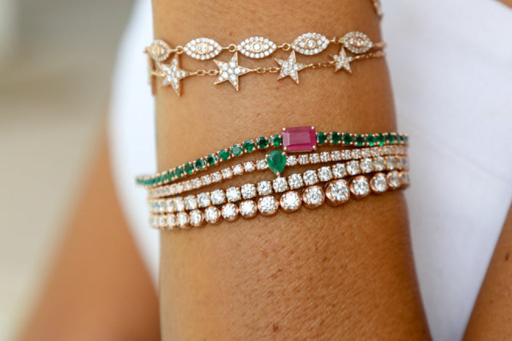Fancy Emerald Diamond Bangles – Hirapanna Jewellers