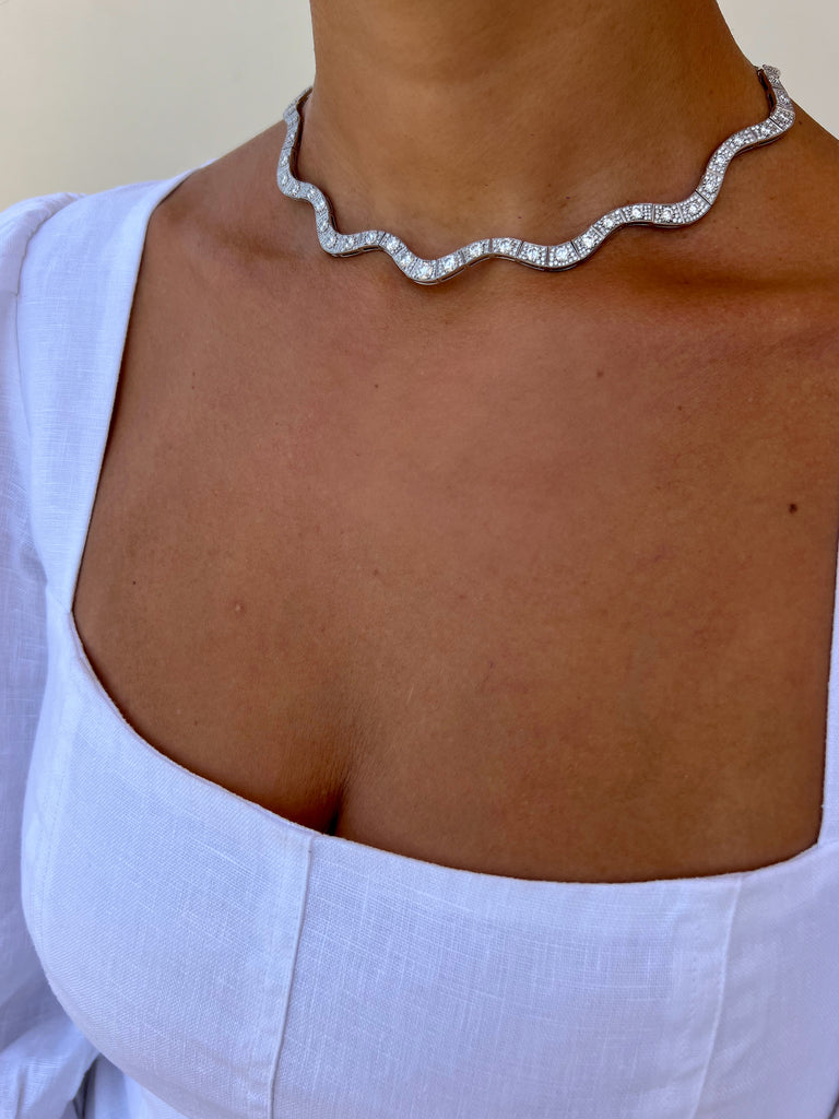 The Wave Tennis Necklace