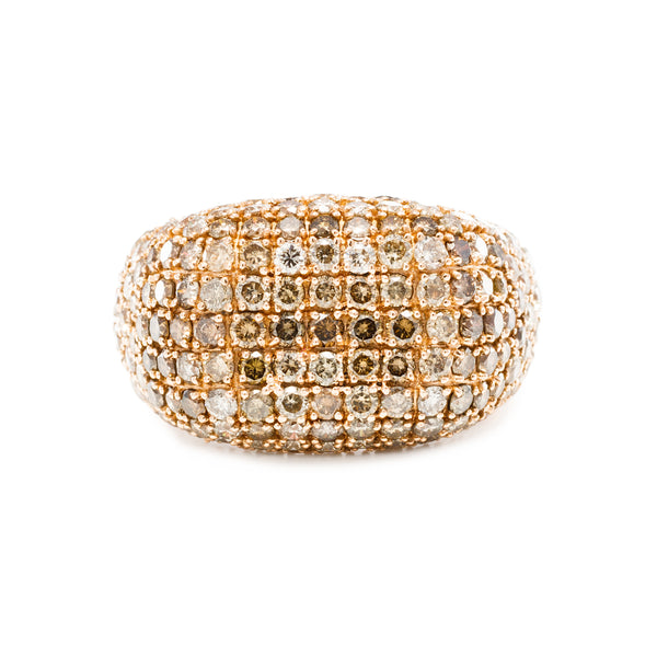 Champagne Diamond Signet Ring