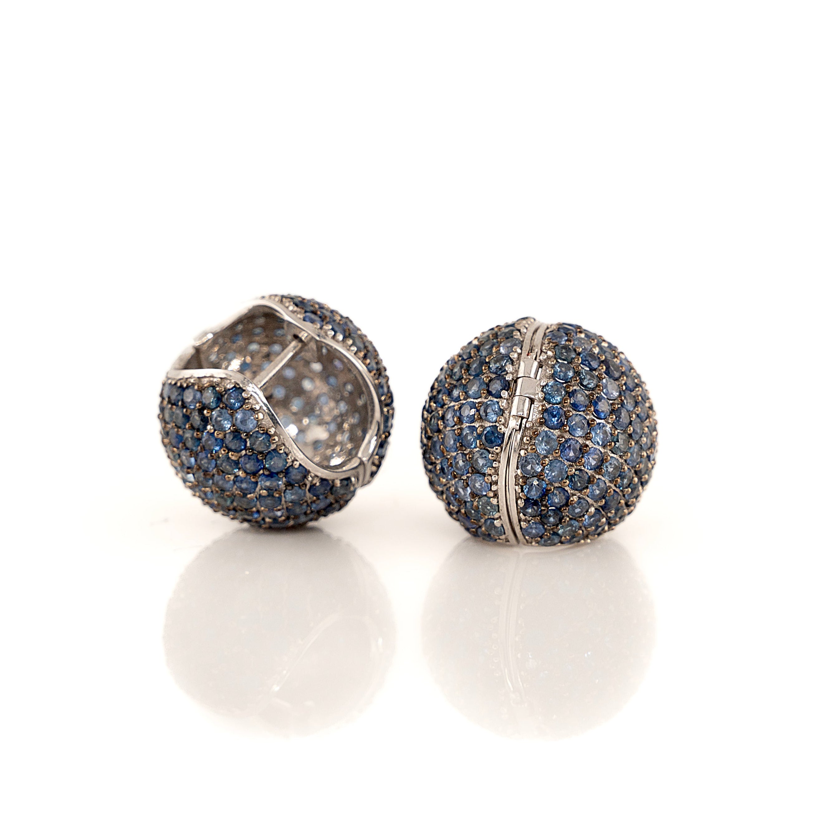 Sapphire Sphere Earrings - LimeLite Jewellery