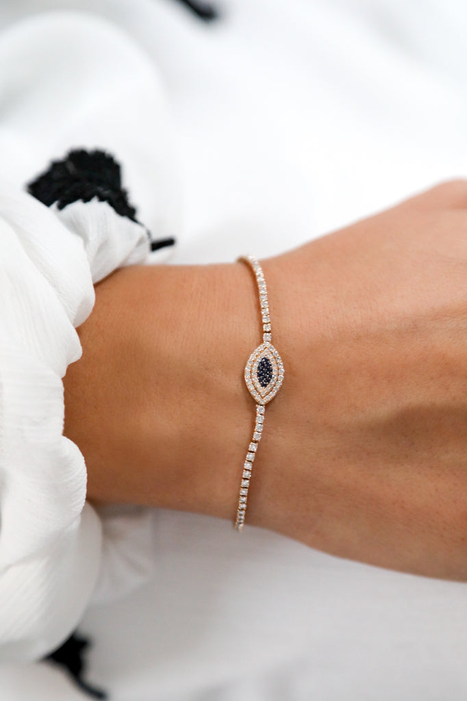 Evil Eye Tennis Bracelet - LimeLiteJewellery.com