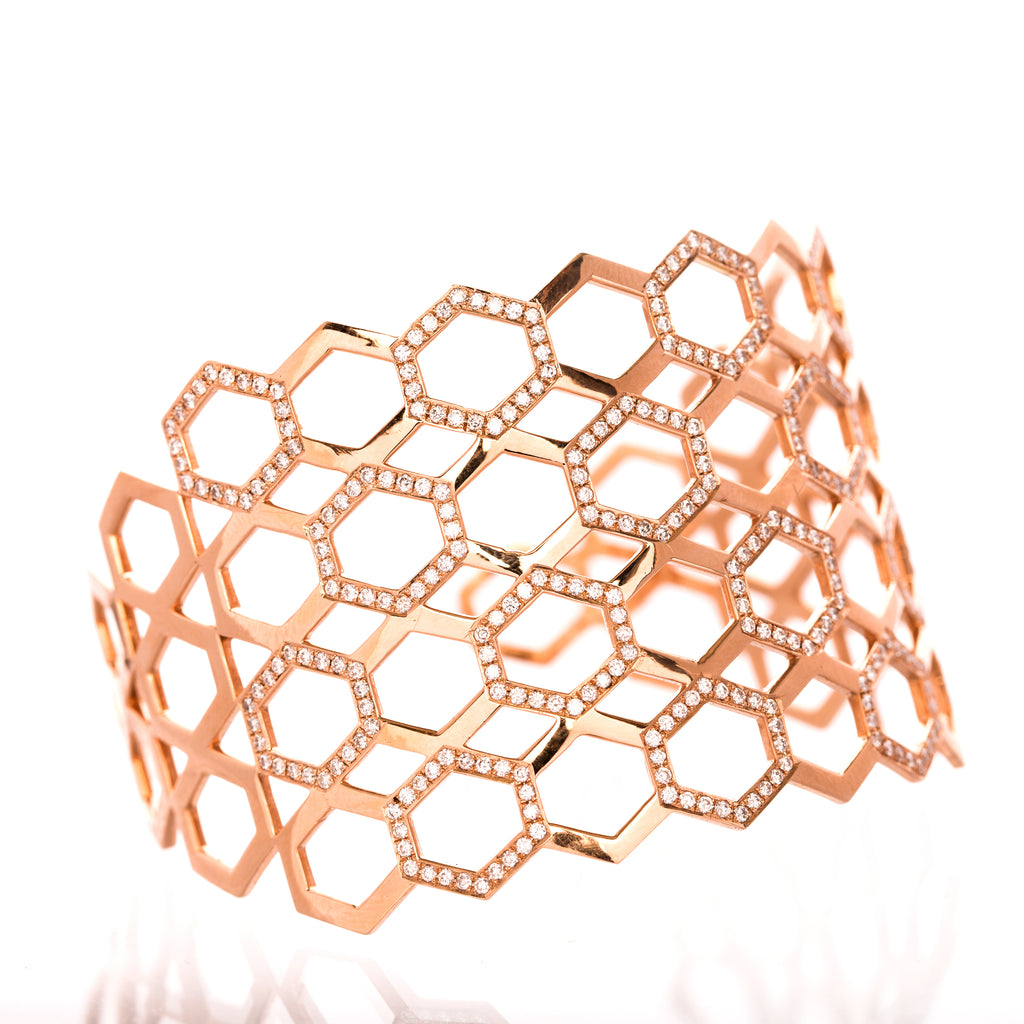 Honeycomb Cuff - LimeLiteJewellery.com