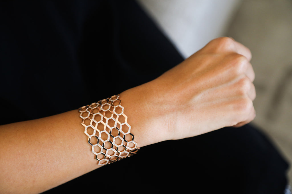 Honeycomb Cuff - LimeLiteJewellery.com