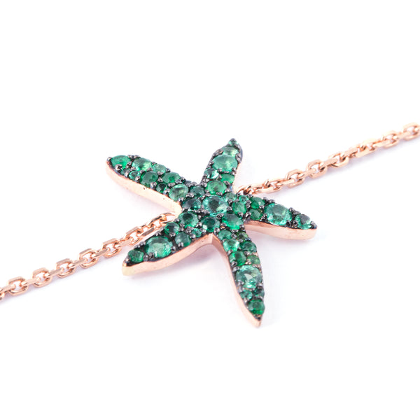 Pink, Green or Blue Seastar Bracelet - LimeLiteJewellery.com