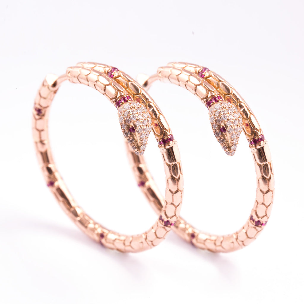 Snake Hoop Earrings - LimeLiteJewellery.com