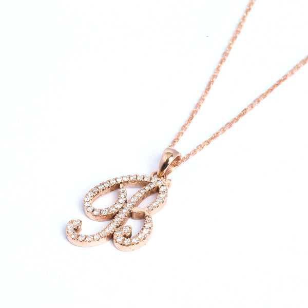 Diamond Initial Pendant - LimeLiteJewellery.com