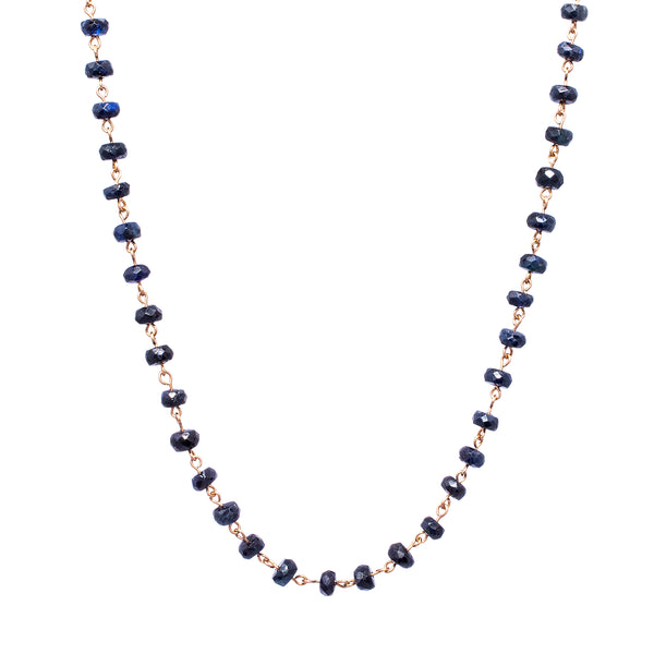 Sapphire Bead Chain - LimeLiteJewellery.com