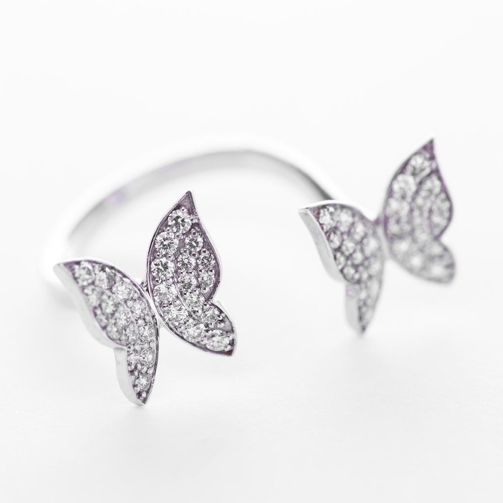 Double Butterfly Ring - LimeLiteJewellery.com