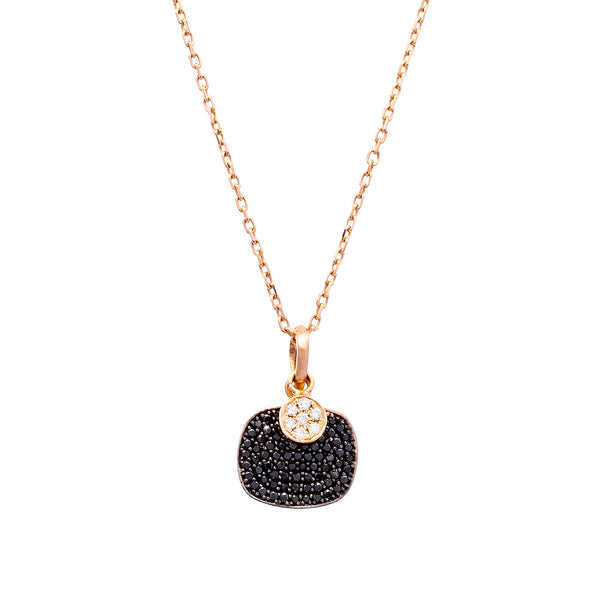 Black Pave Necklace - LimeLiteJewellery.com