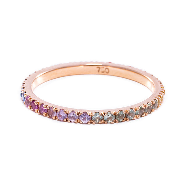 Rainbow Eternity Ring