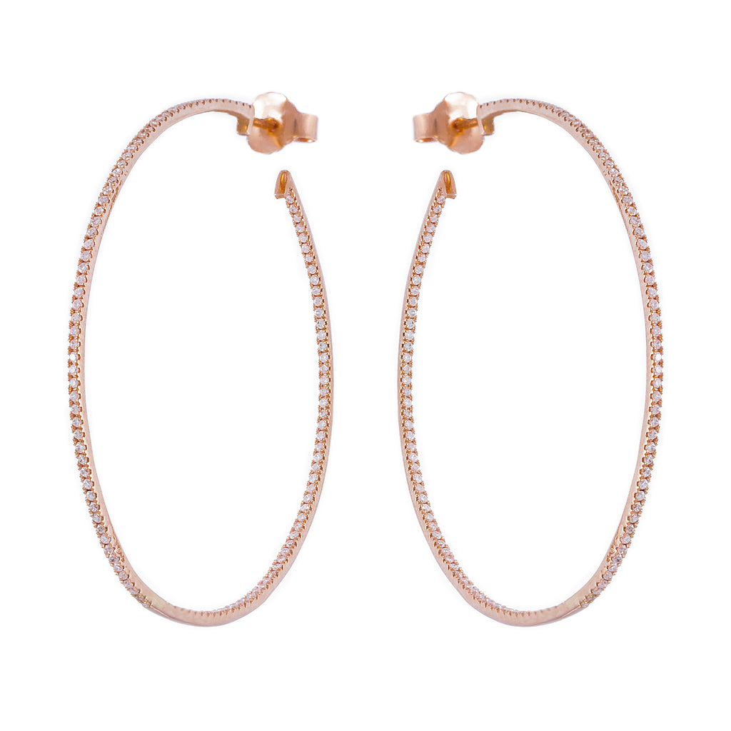 Medium Diamond Marquise Hoop Earrings – NicoleHD Jewelry