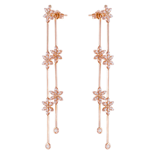 Double Petal Drop Earrings