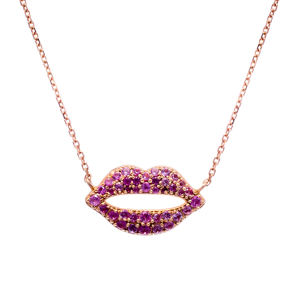 Pink Lips Necklace