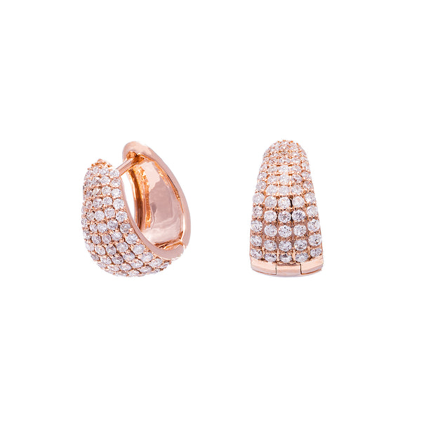 Wide Pave Huggies