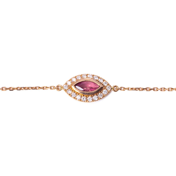 Tourmaline Evil Eye Bracelet