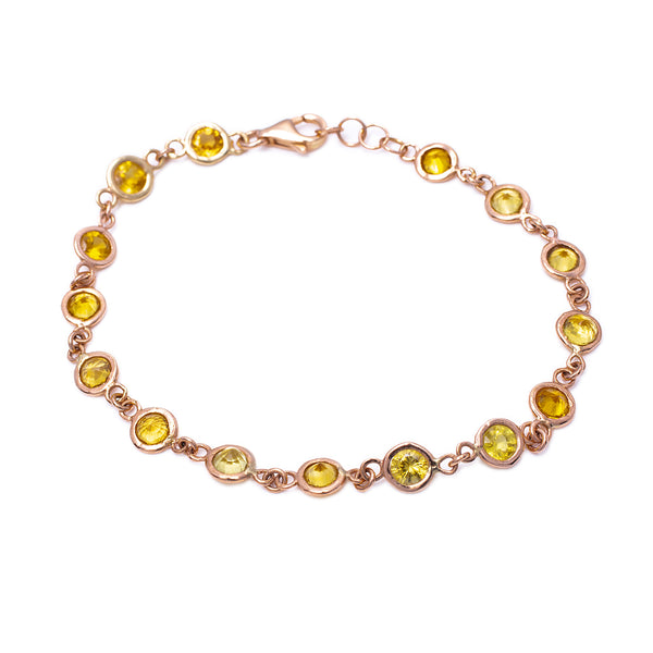 Yellow Sapphire Bezel Bracelet