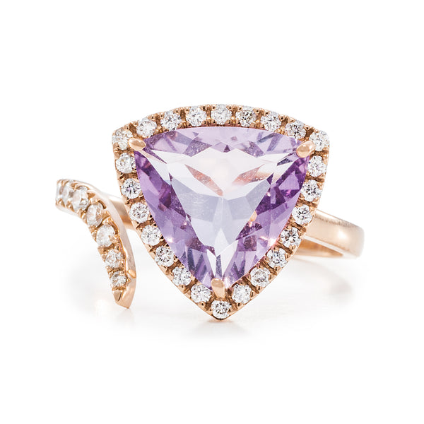 Triangle Amethyst Ring