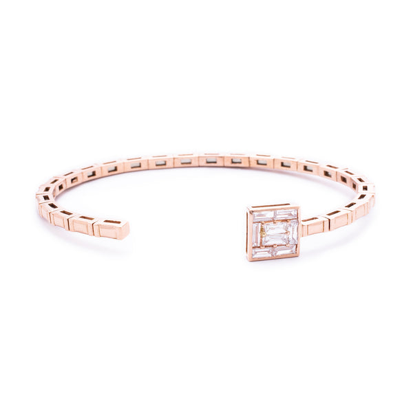 Square Diamond Bangle - LimeLiteJewellery.com