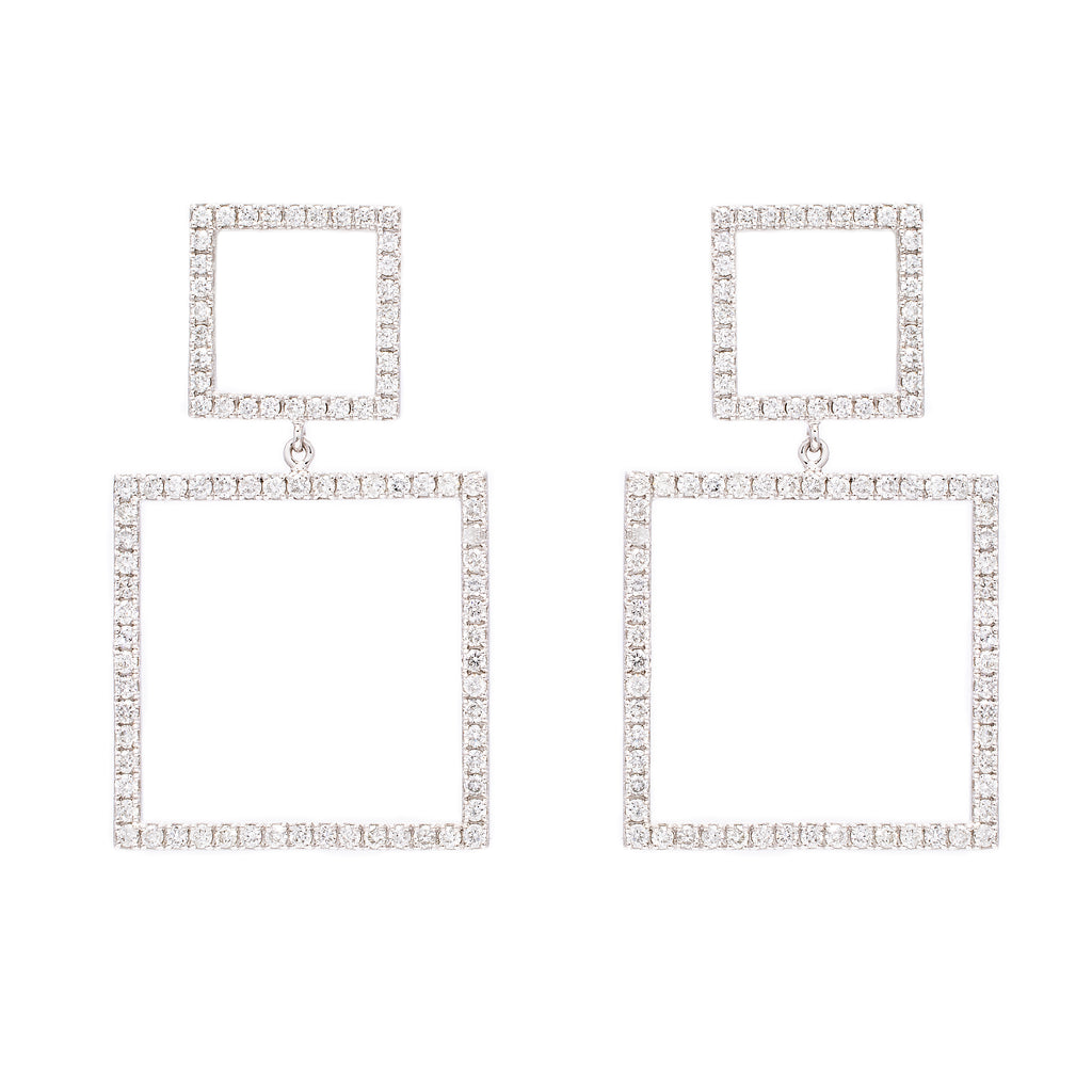 Double Square Earrings - LimeLiteJewellery.com