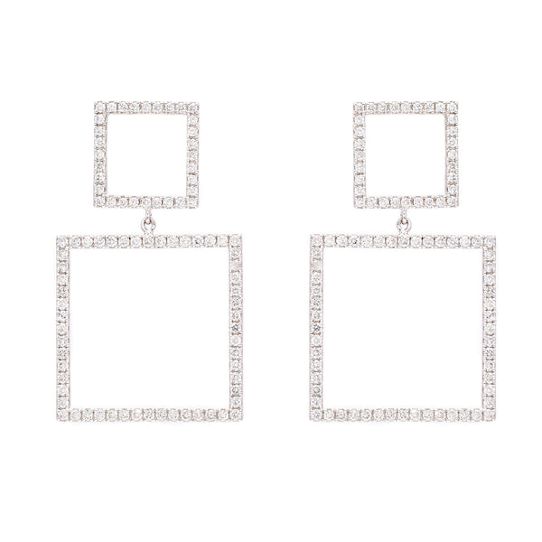 Double Square Earrings - LimeLiteJewellery.com