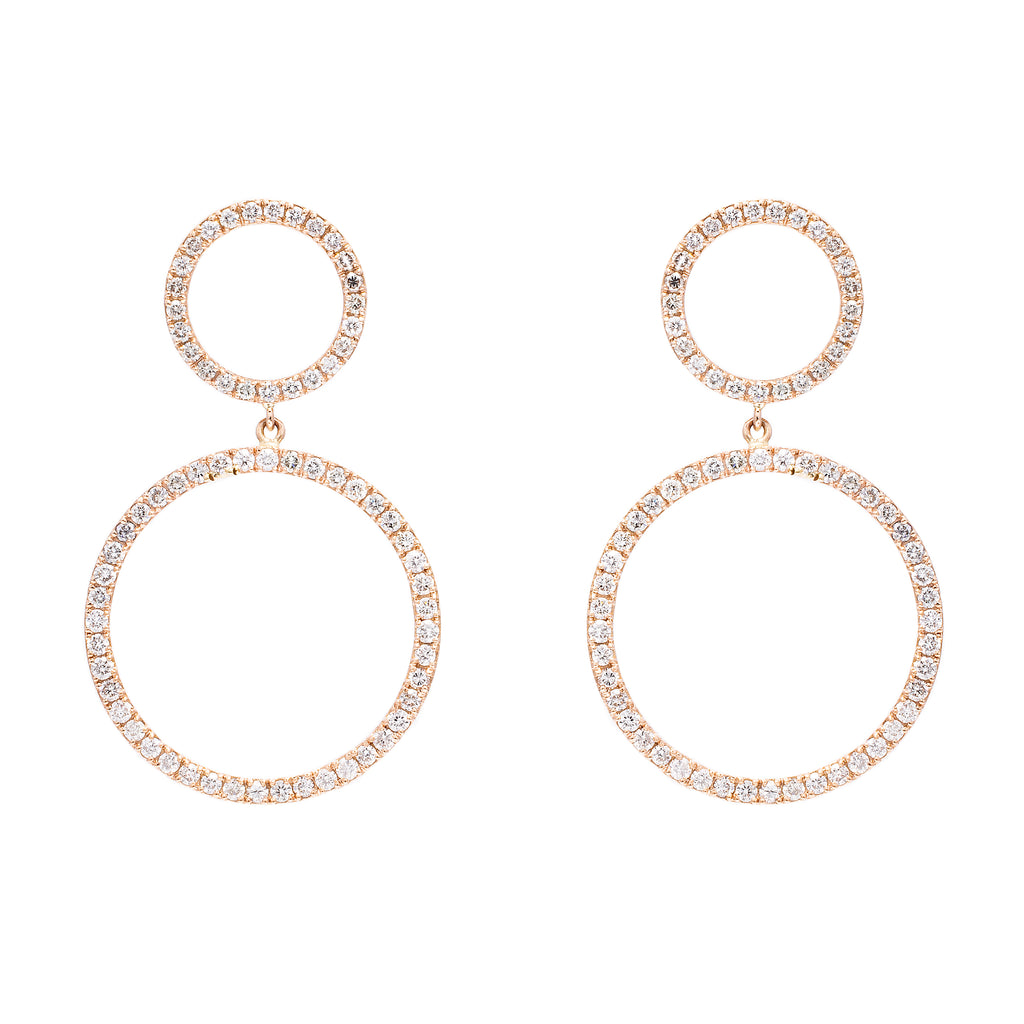 Double Circle Earrings - LimeLiteJewellery.com