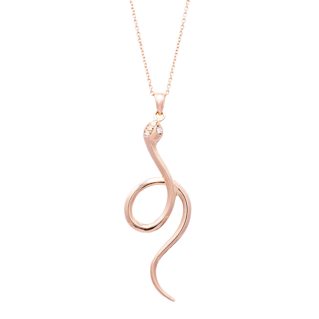 Golden Snake Pendant - LimeLiteJewellery.com