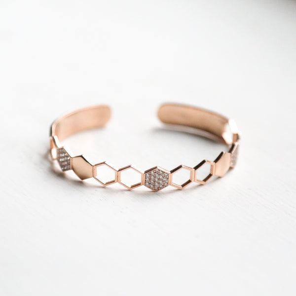 Honeycomb Bangle - LimeLiteJewellery.com