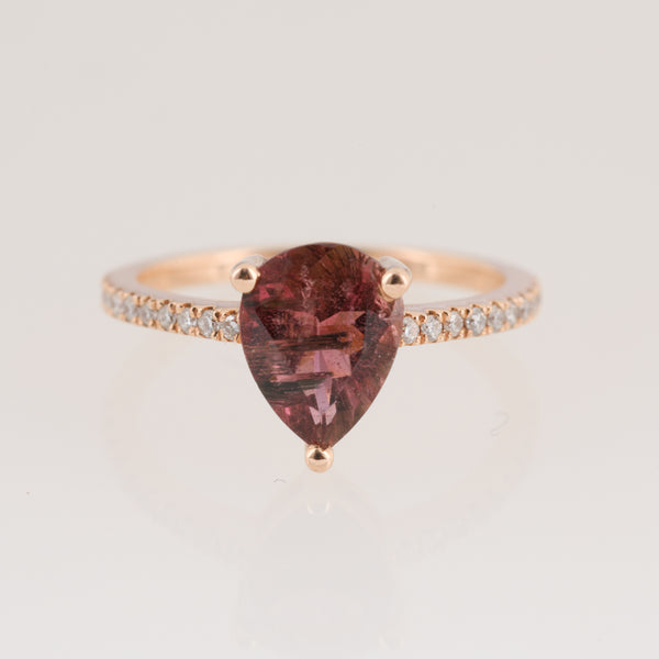 Pear-Shaped Tourmaline Pinky Ring