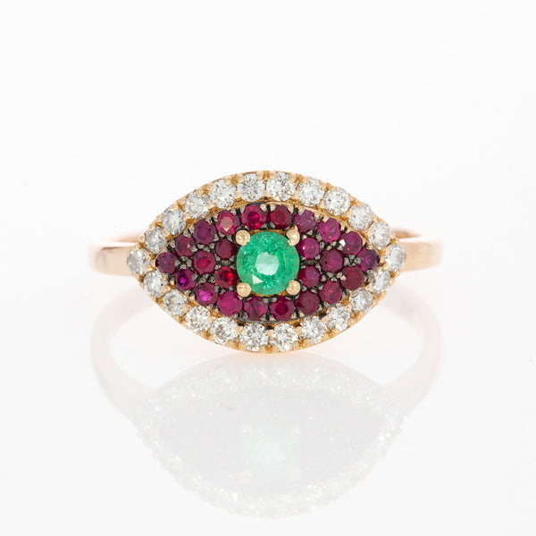 Pink Evil Eye Ring - LimeLiteJewellery.com